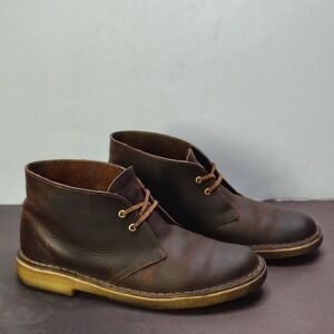 Clarks Originals Desert Boots Womens 9 Beeswax Brown Leather Chukka 26070294
